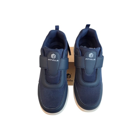 FitVille Men Diabetic Shoes Wide Toe Slip-On Swollen Feet Neuropathy Pain Relief - Picture 5 of 6